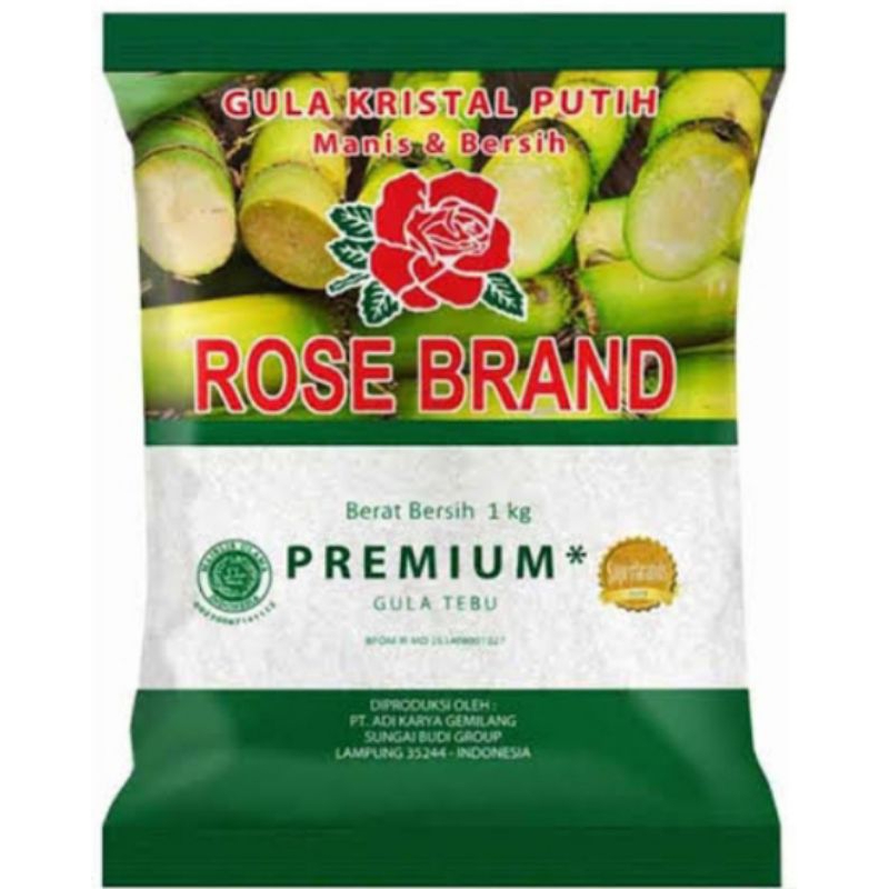 

Gula Pasir Tebu Rose Brand 1kg/gula tebu murni rose brand