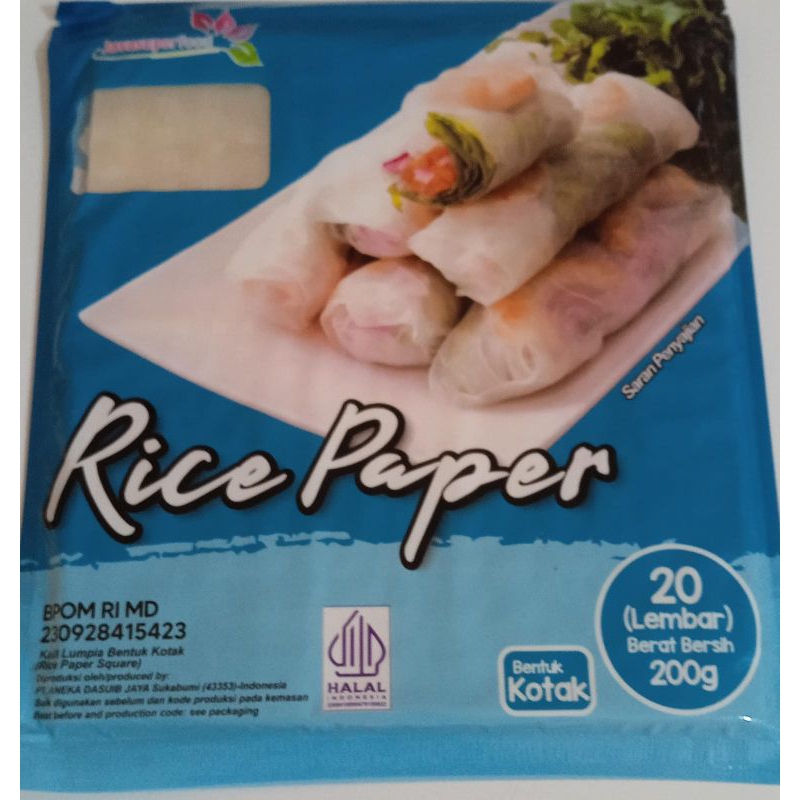 

Rice Paper Bentuk Kotak Isi 20 @200gr/rice paper kotak