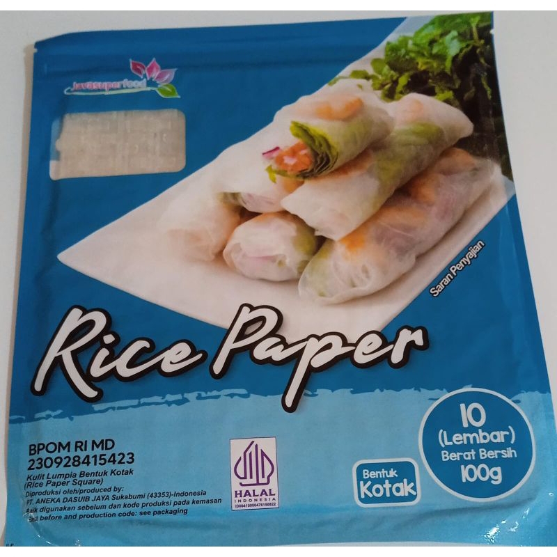 

Rice Paper Bentuk Kotak Isi 10 @100gr/rice paper kotak