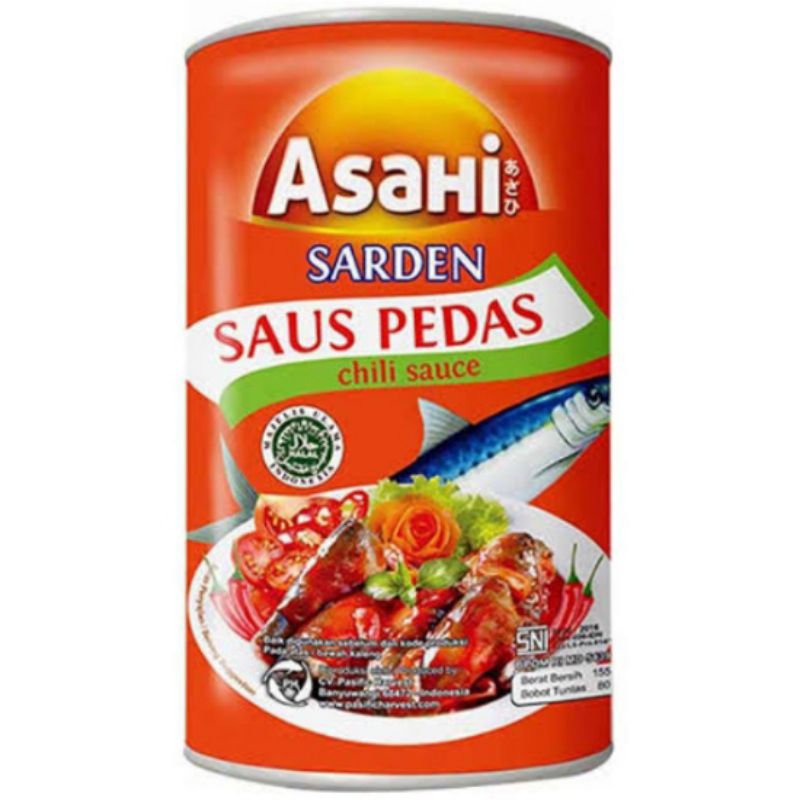 

Sarden Asahi Saus Pedas 155gr/Asahi sarden