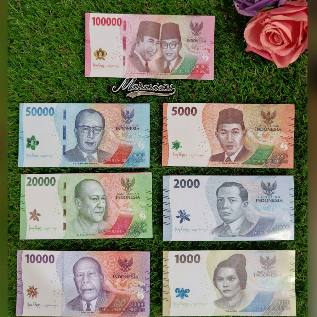 MD3 Uang Mainan TERBARU untuk Bahan Isi Hiasan Dekorasi Mahar Pernikahan Wedding Annivers Birthday B