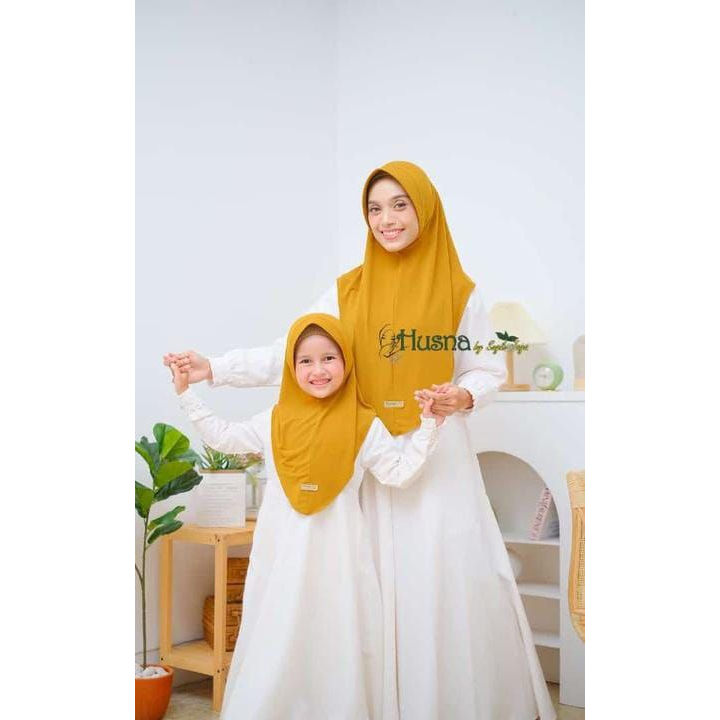 HUSNA - Kerudung Jilbab Marwah Hijab Instan Kekinian Couple Kids Remaja Dewasa