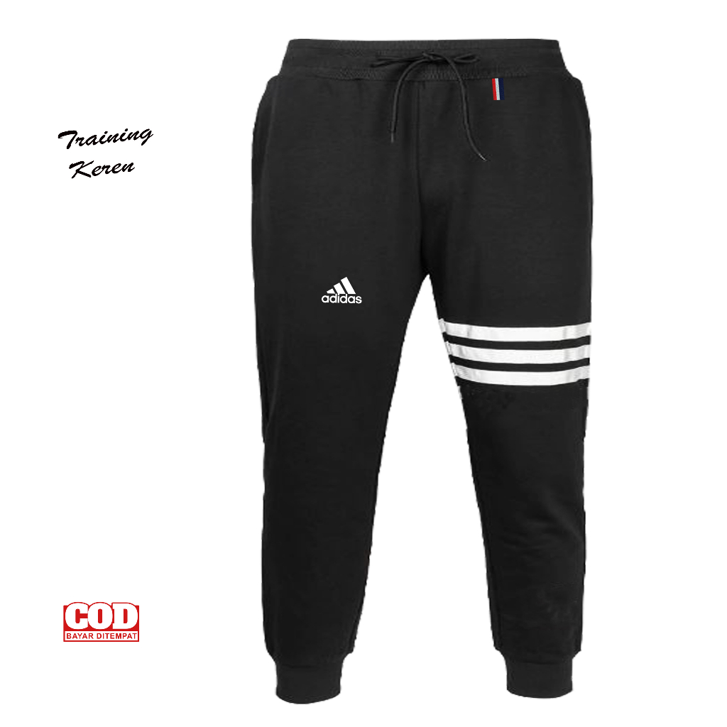 Celana training pria logo adidas original / jogger pria tebal terbaru / celana panjang olahraga /