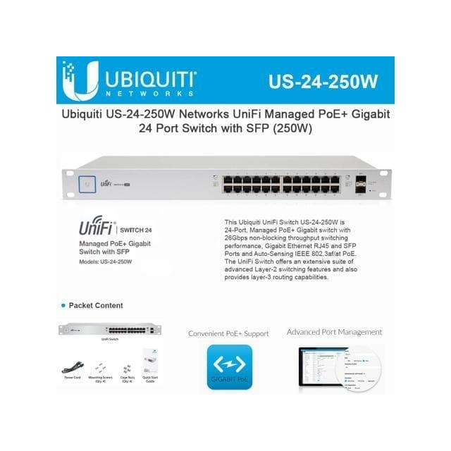 UBIQUITI UNIFI SWITCH 24-PORT 250W - US-24-250W