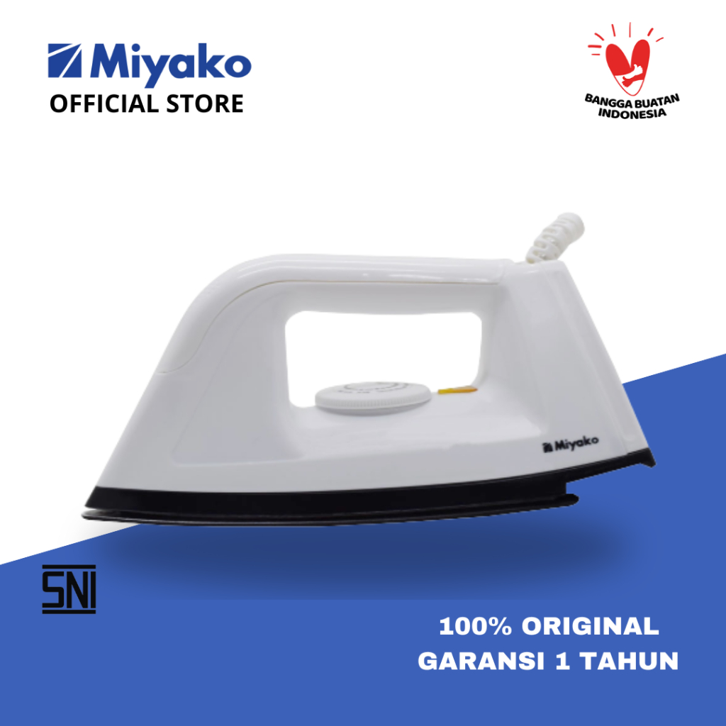 Setrika Miyako EI1008MBK -  395 Watt Gosokan Anti lengket