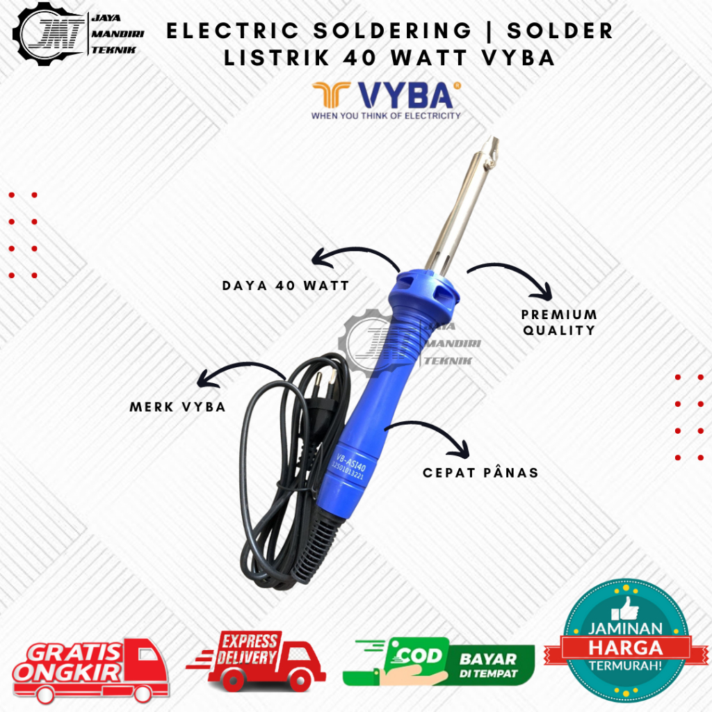 Electric Soldering | Solder Listrik 40 Watt VYBA | Alat Kelistrikan Solder Besi