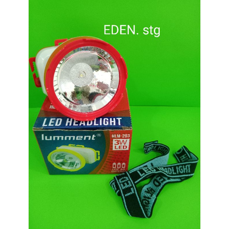 senter kepala lumment HLM-203 batrai