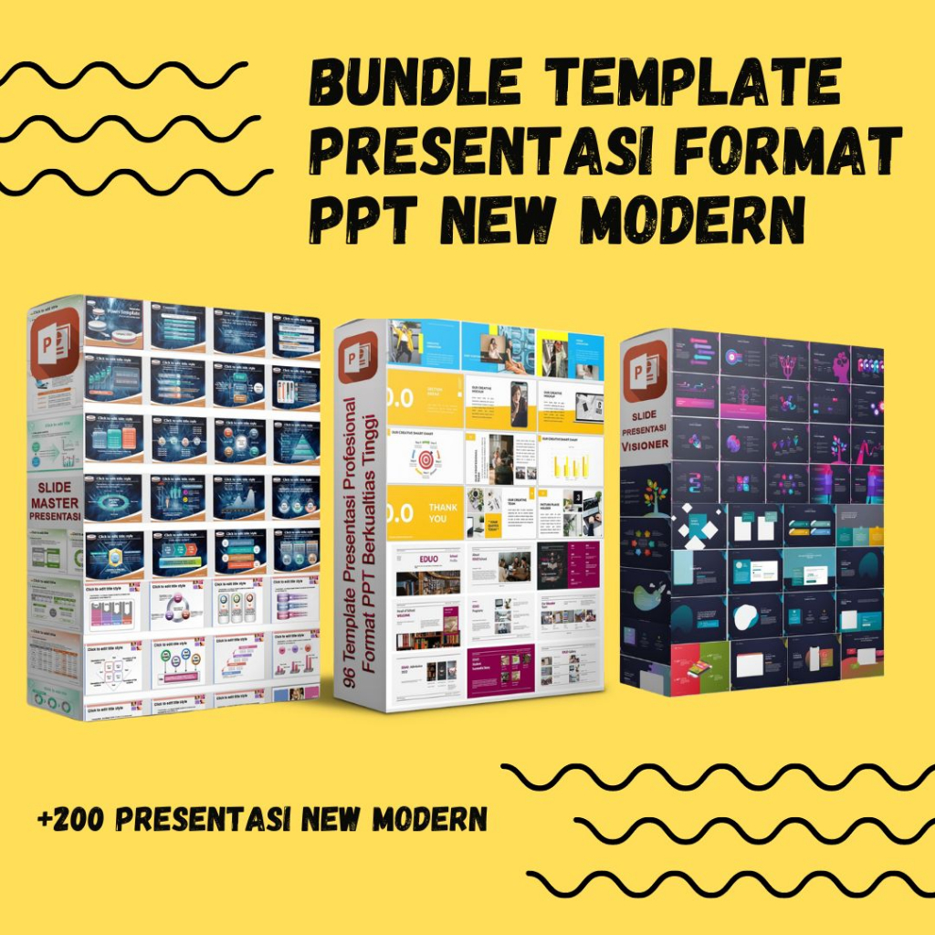 Bundle Template Presentasi Format PPT New Modern