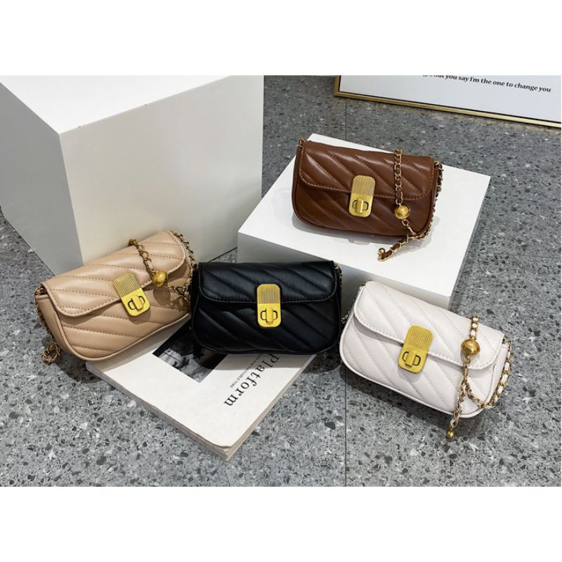 Tas Selempang Kulit Wanita Import Tas Hp Cewek Slinbag  3102f