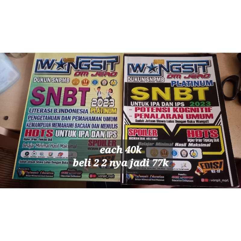 

WTS WANGSIT OM JERO 2023 SNBT PLATINUM lbi ppu pbm pk pu PRELOVEDUdah ada coretannya