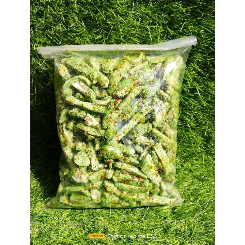 

Basreng pedas bumbu cabe hijau extra daun jeruk isi 500gram