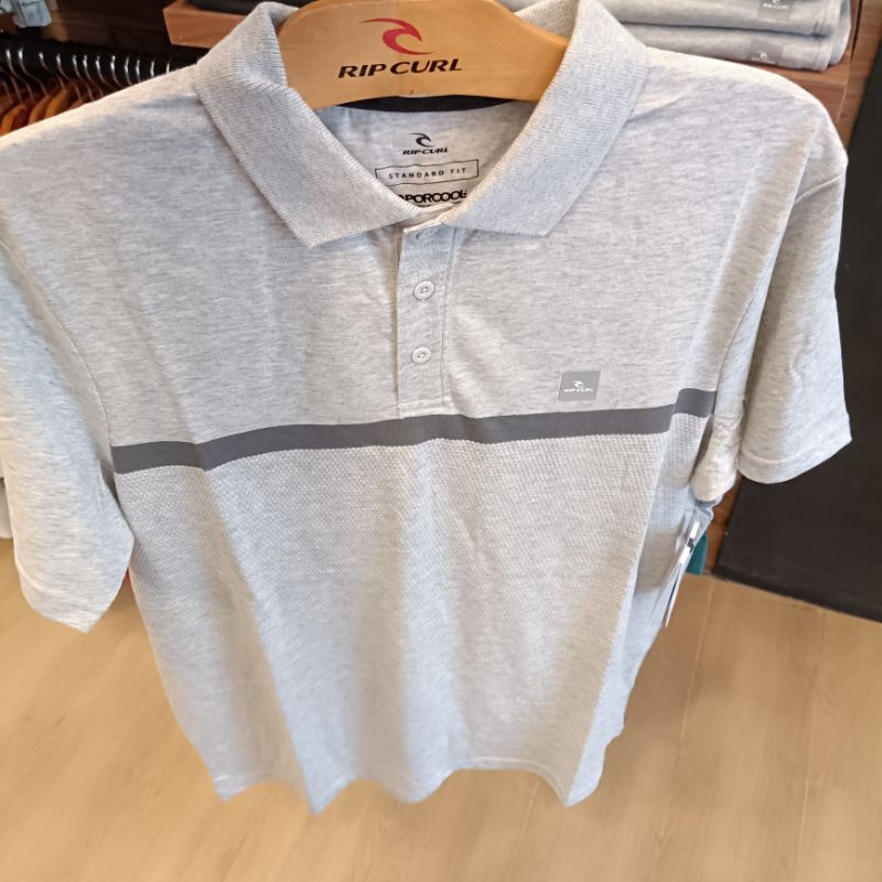 Kaos pria Ripcurl  Vaporcool varial polo grey marle ss original