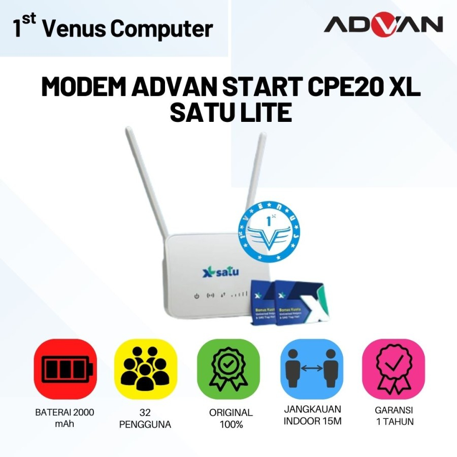 MODEM ADVAN START CPE20 XL SATU LITE UNLIMITED 100GB/MOD10