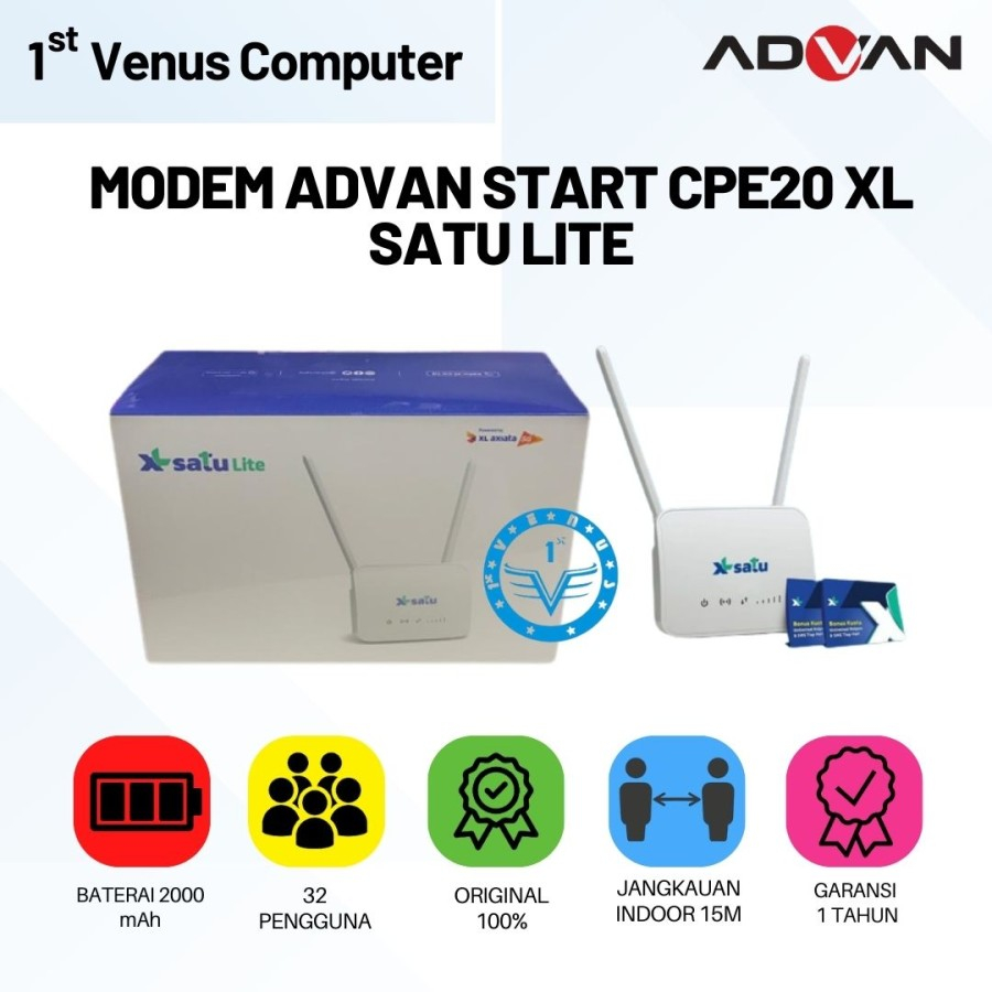 MODEM ADVAN START CPE20 XL SATU LITE UNLIMITED 100GB/MOD10