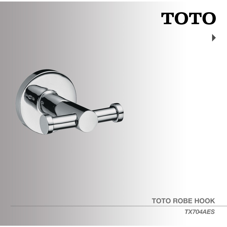 TOTO Ego II Double Robe Hook / Gantungan Baju TX704AES