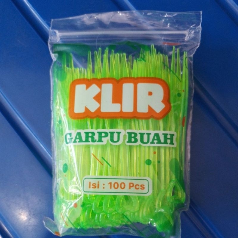 klir garpu buah tusuk buah