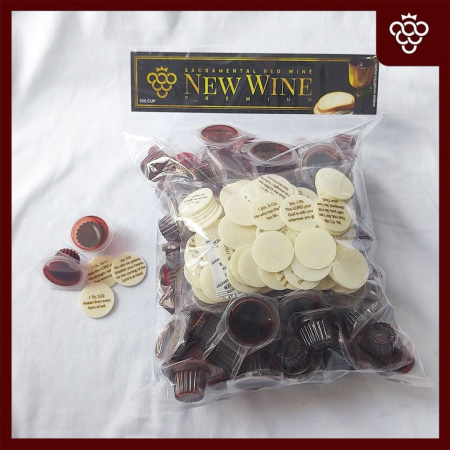 

Anggur Perjamuan Kudus Premium + Hosti Ayat Kecil Inggris - isi 100