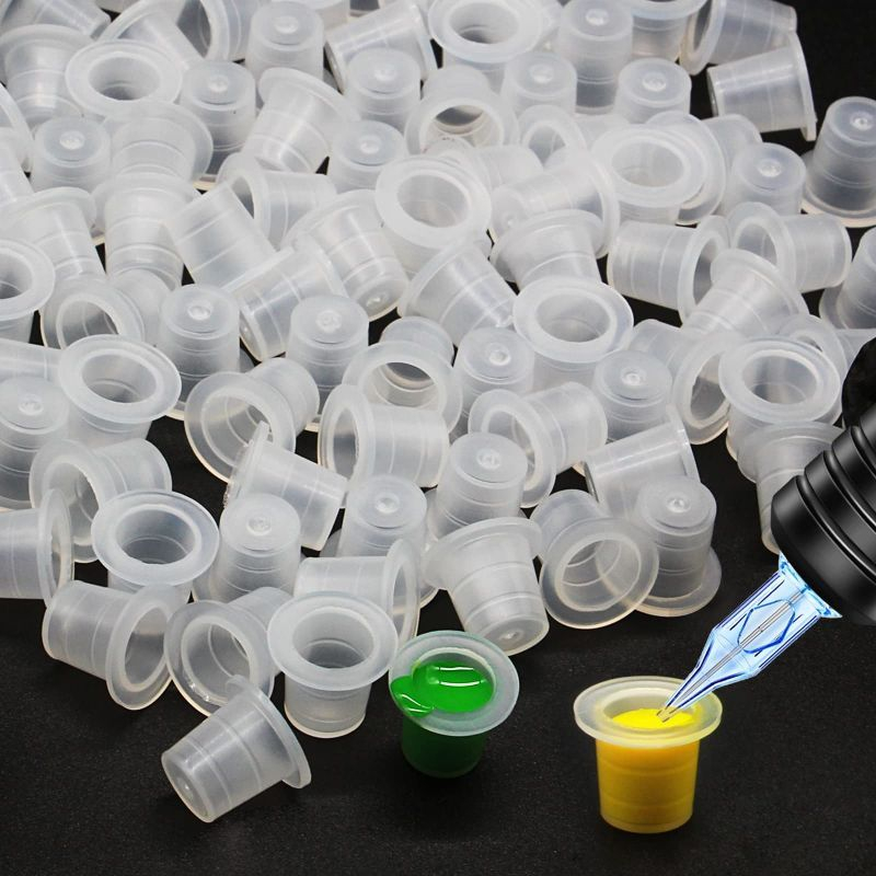 TEMPAT TINTA TATO 1000PCS TATTOO INK CUP TATTOO INK CUP TATTO WADAH TINTA TATOO ORIGINAL HIGH