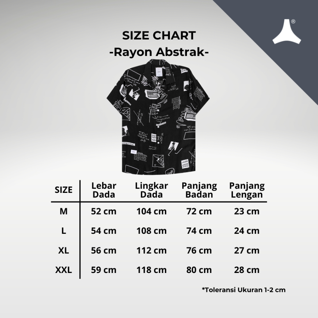 ANCSTR Kemeja Printing Motif Abstrak - Foggy