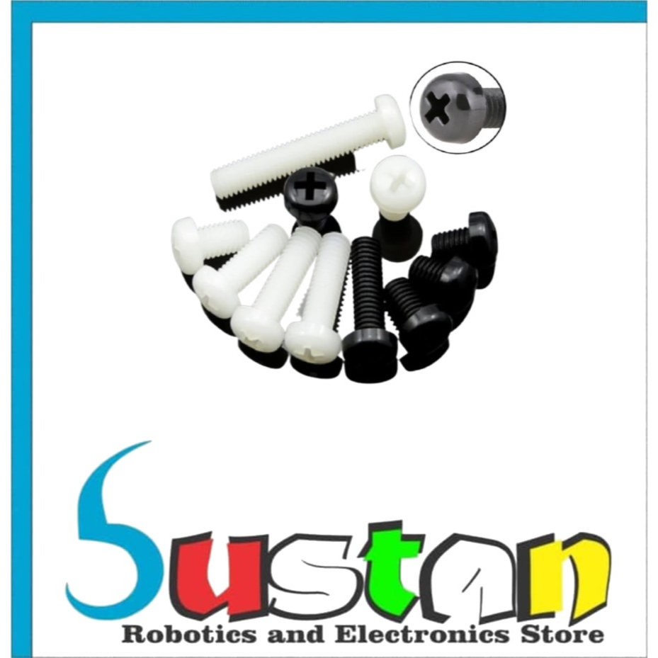 CROSS SCREW NYLON M5X10 M5 5MM HEIGHT 10MM 1CM 10 MM 10 CM BAUT