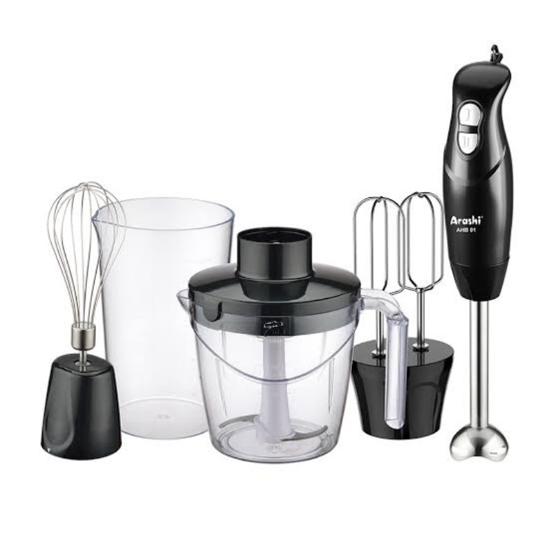 HAND BLENDER MIXER CHOPPER ARASHI AHB 01 AHB01 PENGADUK PENGOCOK TANGAN MULTIFUNGSI SERBAGUNA 5 IN 1