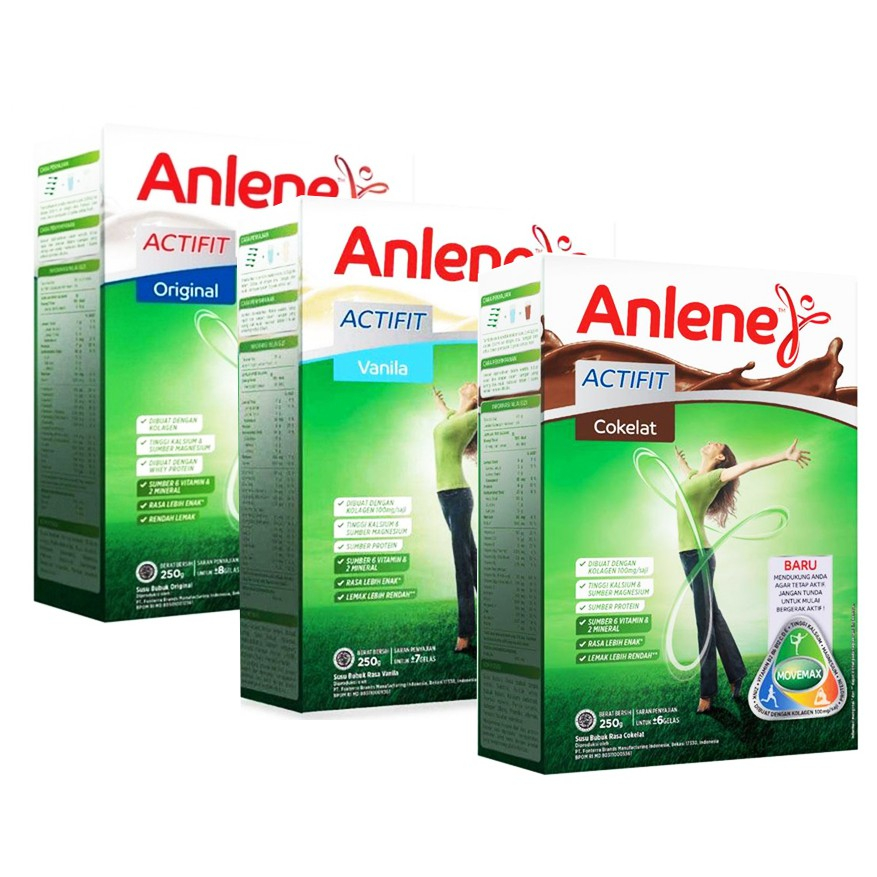 

Anlene Actifit Kemasan 240 gram - Susu Tinggi Kalsium dan Vitamin - Menjaga Tulang dan Sendi Sehat