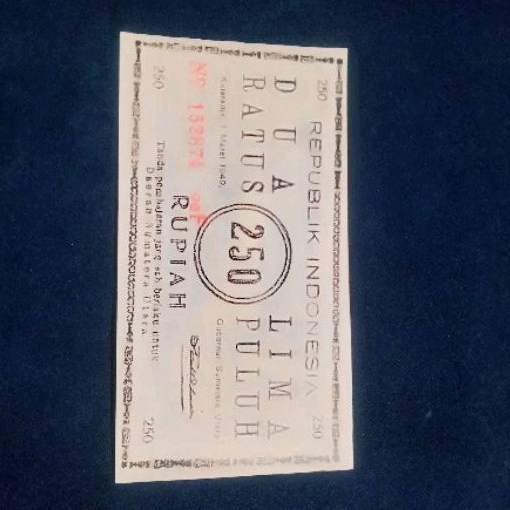 Orida 250 Kutardja Koleksi Uang Kertas Kuno Darurat