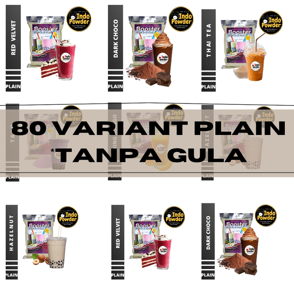 

PLAIN 80 Bubuk Minuman Aneka Rasa @1kg - TANPA GULA (Bisa pilih variant 1Kg - 1 Rasa)