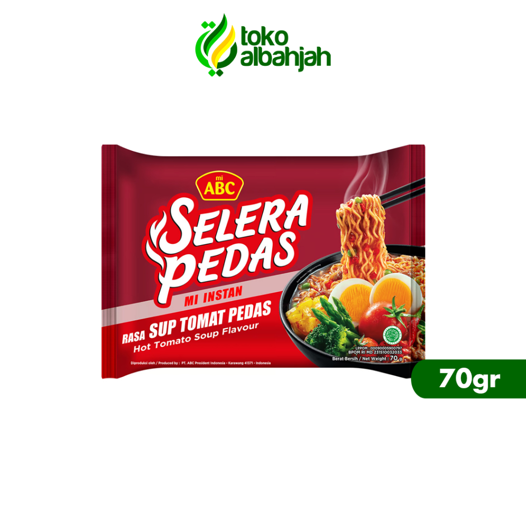 

ABC Selera Pedas Mi Instan Rasa Sup Tomat 70GR