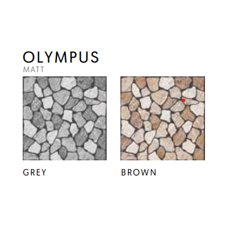 OLYMPUS 40x40  keramik lantai teras garasi kamar mandi batu kasar Asia
