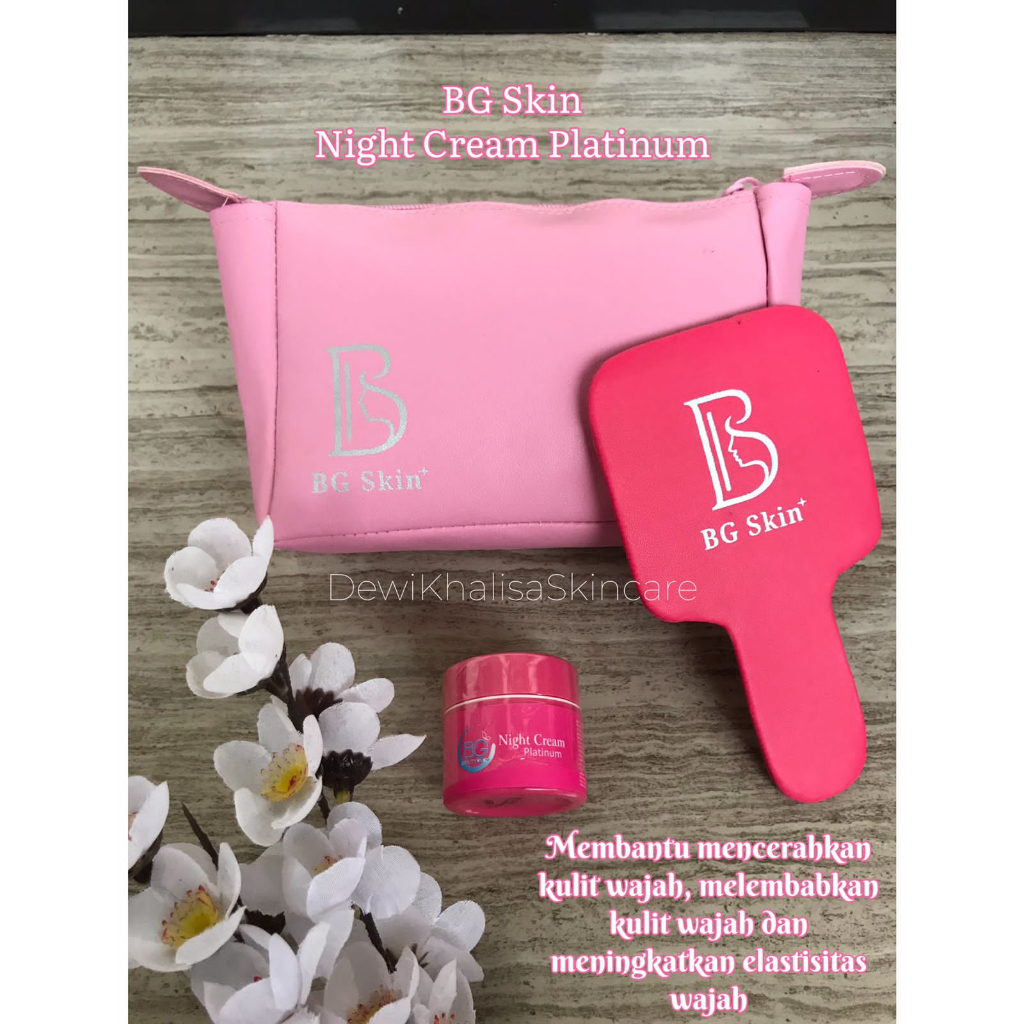 BG SKIN Night Cream Platinum skincare BEAUTYGLOW krim malam anti flex moisturizer 100% ORI BPOM