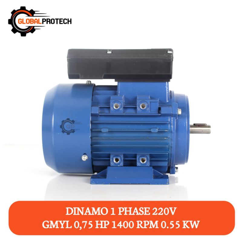 Velopiii67 Dinamo 1 Phase 0,75 Hp 1400 Rpm 220V Famoze Pro Elektro Motor Dinamo Penggerak 3/4 Pk