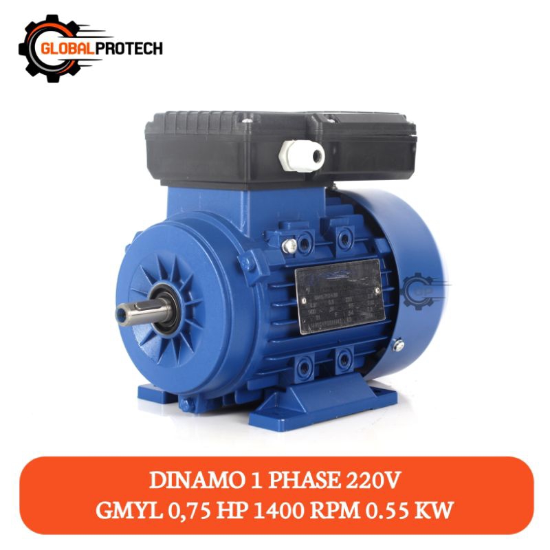 Mitsuyama_ Dinamo 1 Phase 0,75 Hp 1400 Rpm 220V Famoze Pro Elektro Motor Dinamo Penggerak 3/4 Pk
