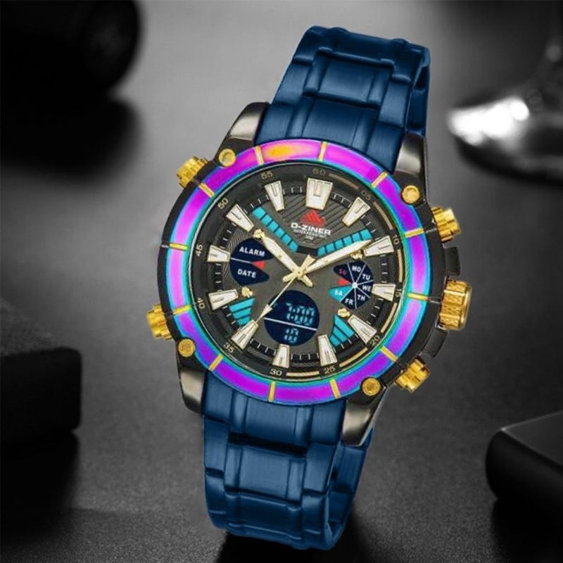 BIG PROMO  JAM TANGAN PRIA D-ZINER 8258 STAINLESS STEEL