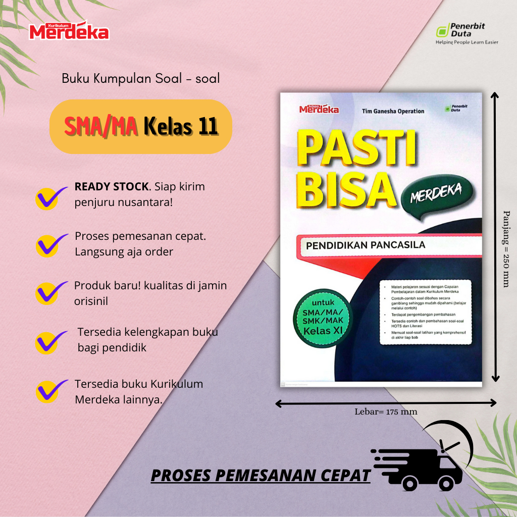 Pasti Bisa Merdeka: PPKN SMA/MA/SMK/MAK Kelas 11 Kurikulum Merdeka