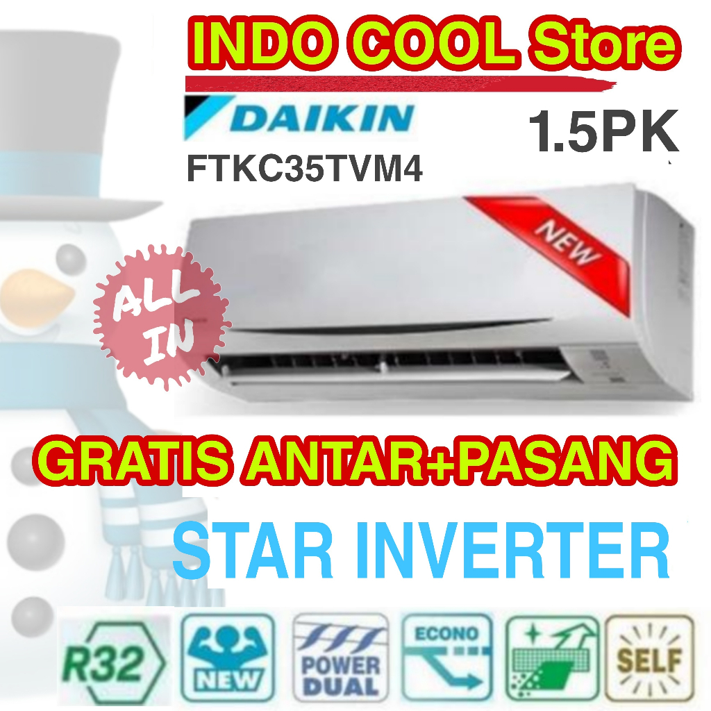 Ac Daikin Inverter FTKC35 1.5 PK