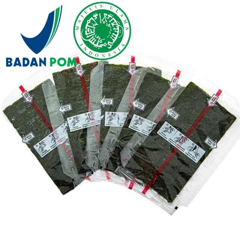 

Nori Onigiri - Nori Wrapper Untuk Onigiri Triangle - isi 5 Lembar Halal