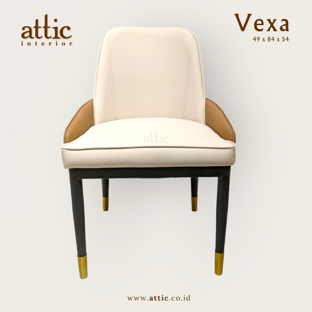 VEXA Kursi Makan Kulit Sintetis Dining Chair Dining Set Modern Import Kursi Hotel Kitchen Set Kursi 