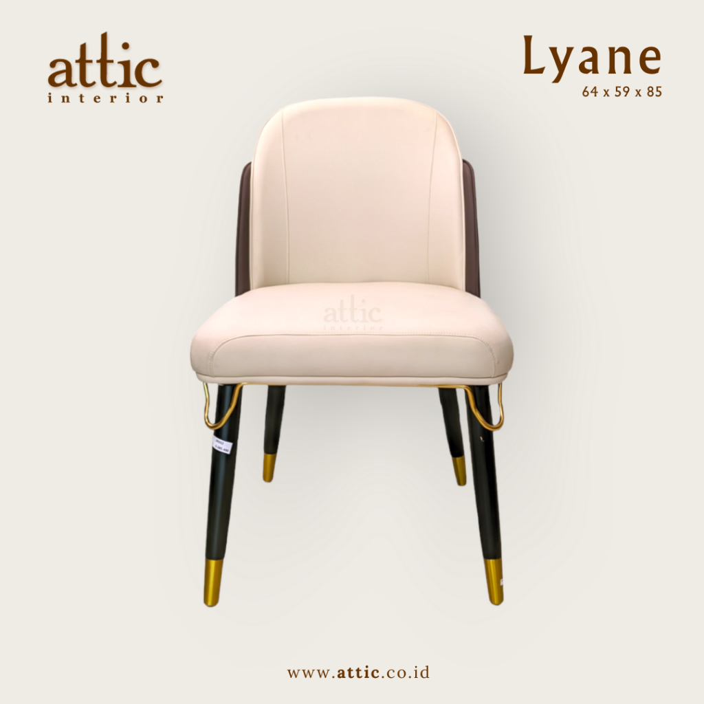 LYANE Kursi Makan Kulit Sintetis Dining Chair Dining Set Modern Import Kursi Hotel Kitchen Set Kursi