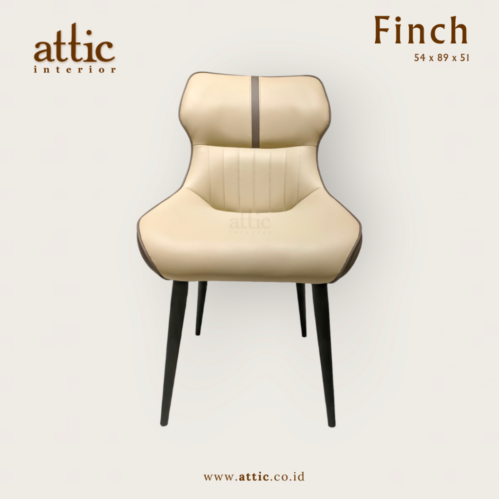 FINCH Kursi Makan Kulit Sintetis Dining Chair Dining Set Modern Import Kursi Hotel Kitchen Set Kursi