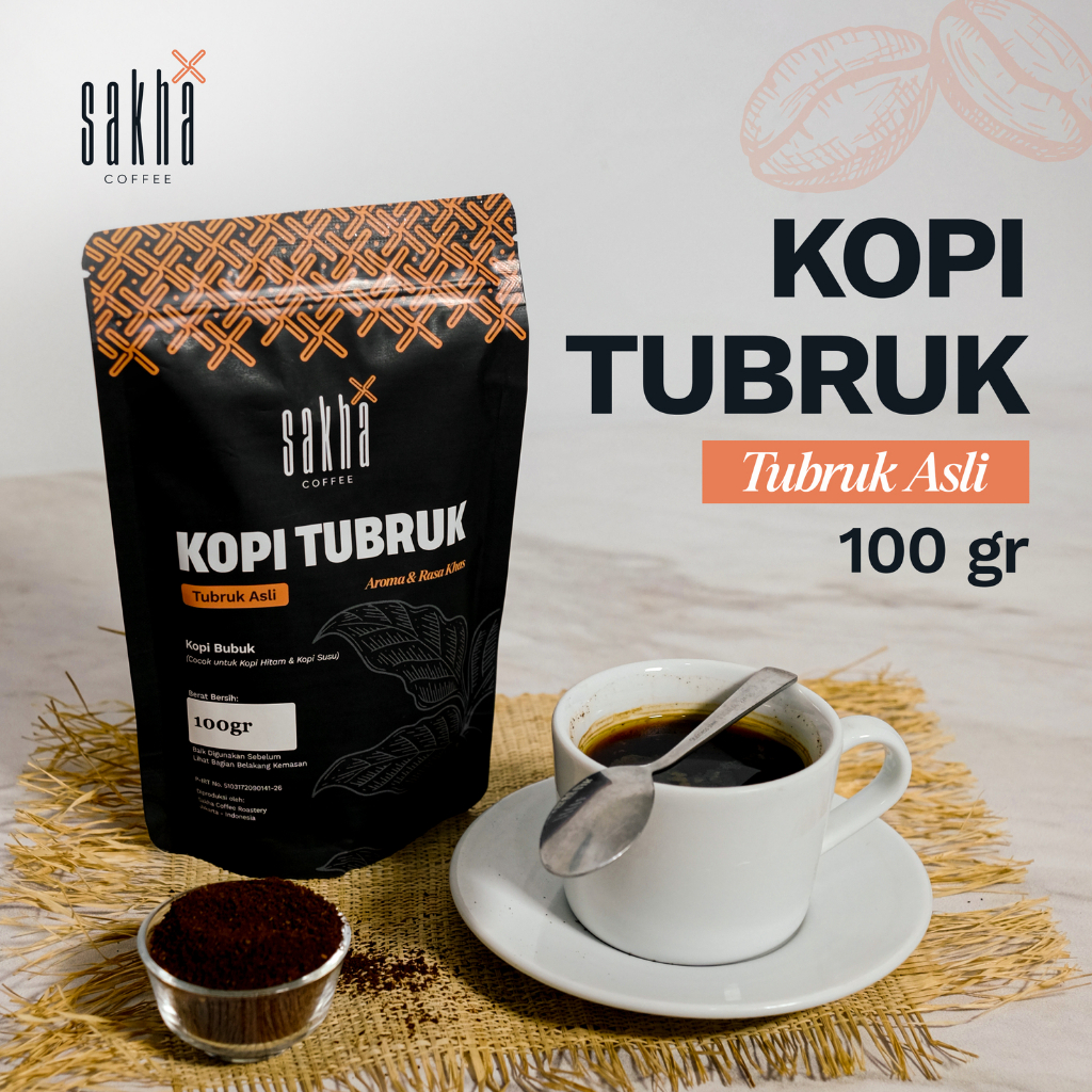 

Kopi Tubruk Bubuk Arabika Espresso Blend Coffee Sakha Roastery 100 Gram