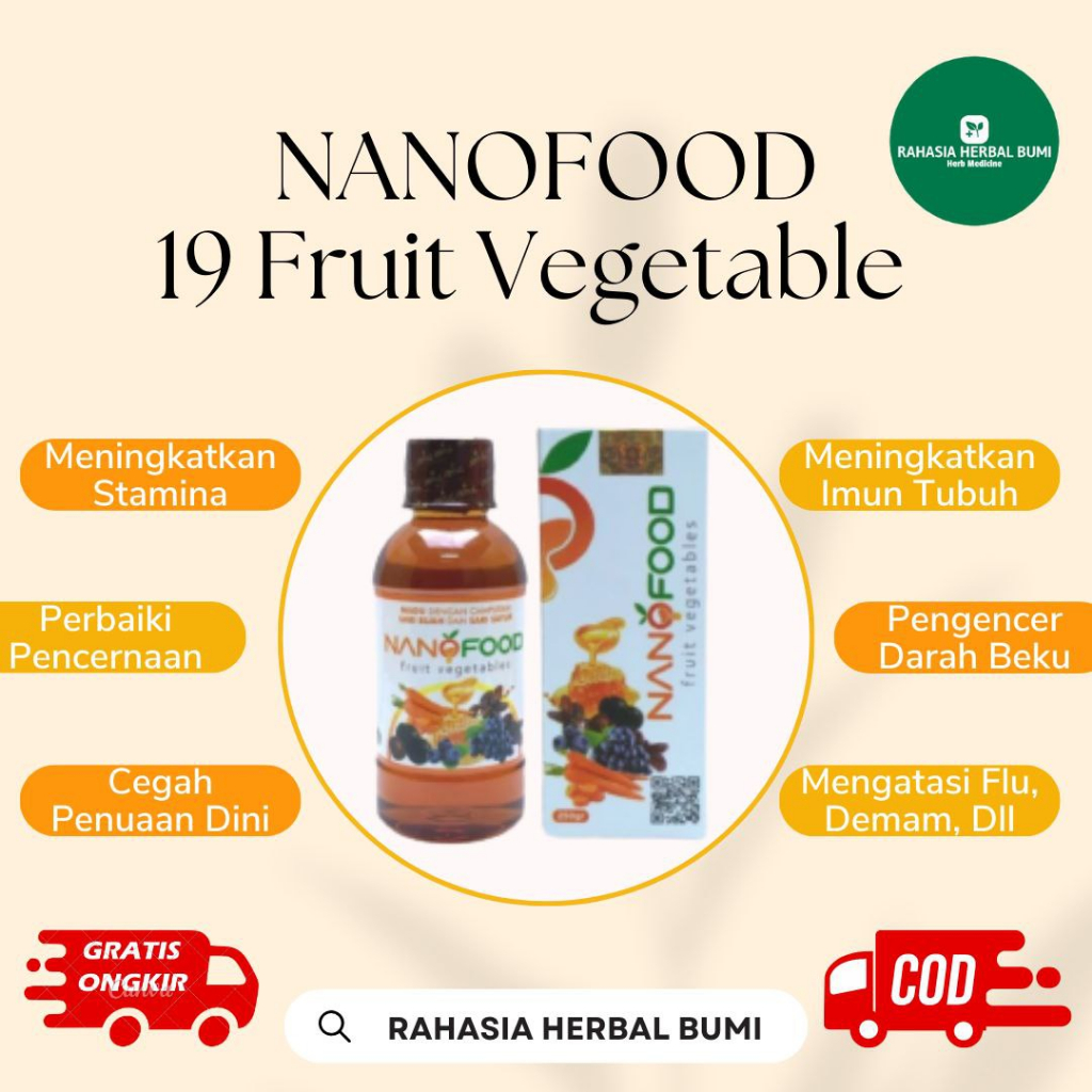 

NanoFood - Minuman Kesehatan Nutrisi tanpa Buah dan Sayuran