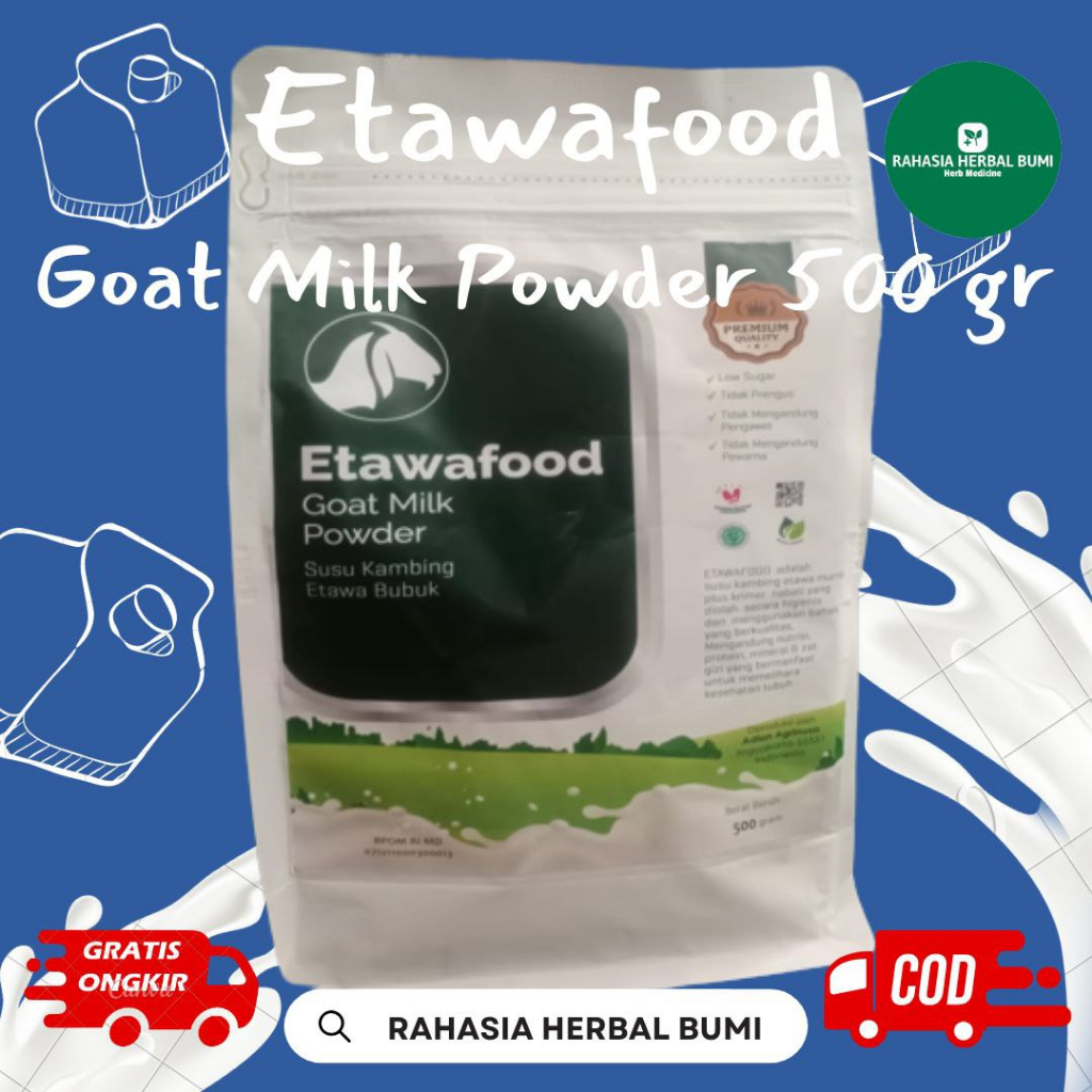 

Susu Kambing Etawafood 500gr: Goat Milk Susu Kambing Bubuk