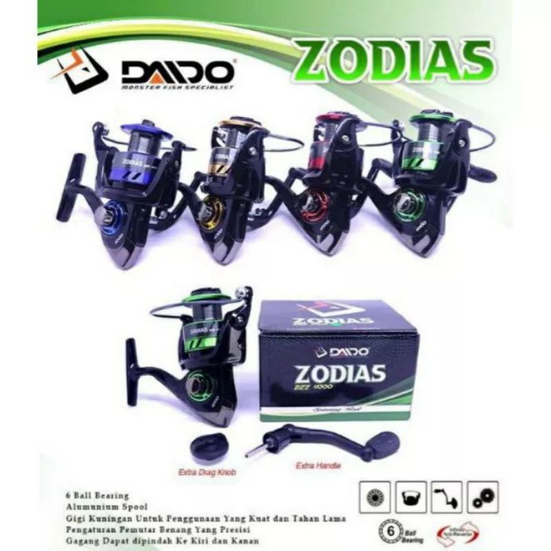 REEL PANCING DAIDO ZODIAS 1000 /2000 /3000 /4000 /6000 FREE EXTRA HANDLE MURAH