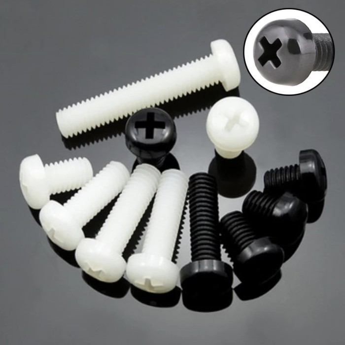 Cross Screw Nylon M5x10 M5 5mm height 10mm 1cm 10 mm 1 cm Baut plastik