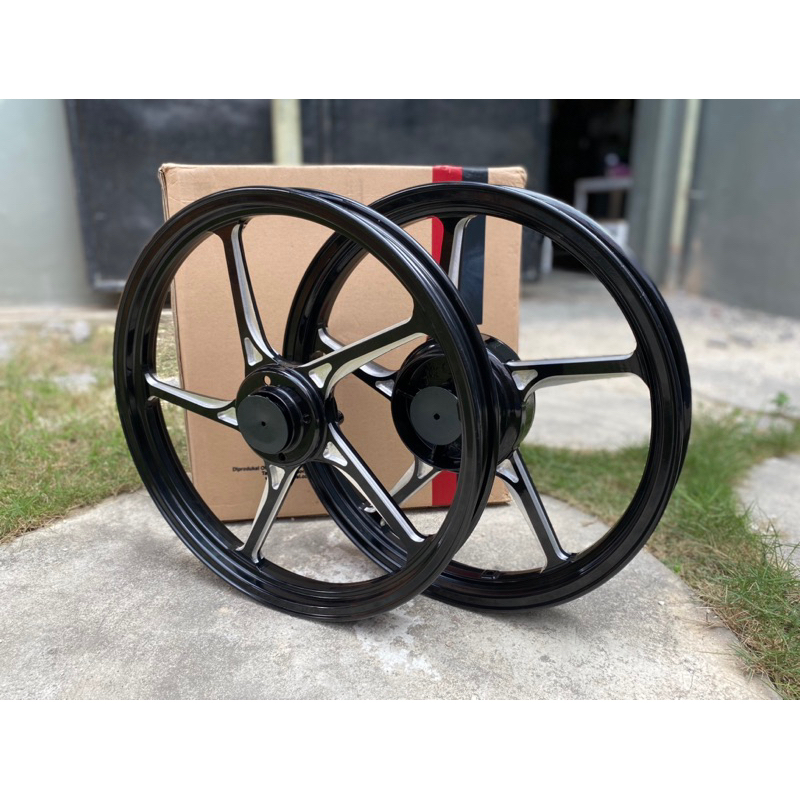 VELG ENKEI VROSSI VELEG VROSSI COPY ENKEI HITAM KILAP HITAM GLOSSY BLACK GLOSSY PELEK ENKEI VROSSI R