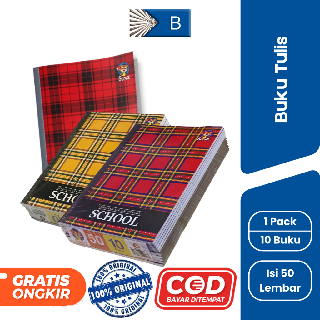 

COD Buku Tulis Boxy Campus SUMA 50 Lembar 1 Pack (isi 10) Buku Tulis Big Boss Buku Tulis Murah