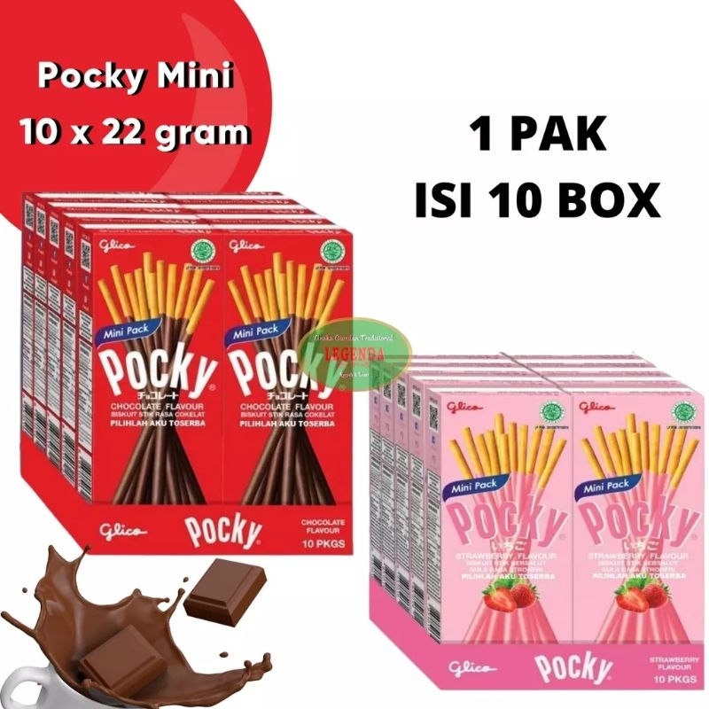 

POCKY GLICO MINI STIK COKLAT (1 pak 10ps x 22g) Coklat Strawberry