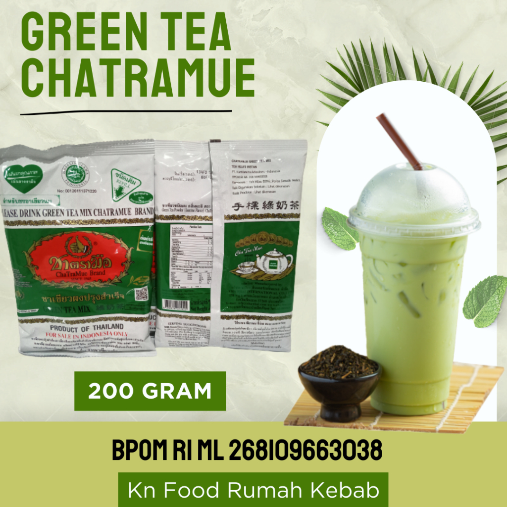

Thai Green Tea Mix chatramue Teh Hijau Thailand Number One BPOM