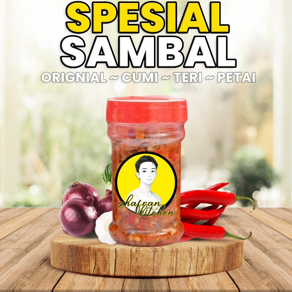 

Zhafran Kitchen Sambal Sambel Super Pedas Dijamin Baby Cumi Teri Bawang Terasi Pete